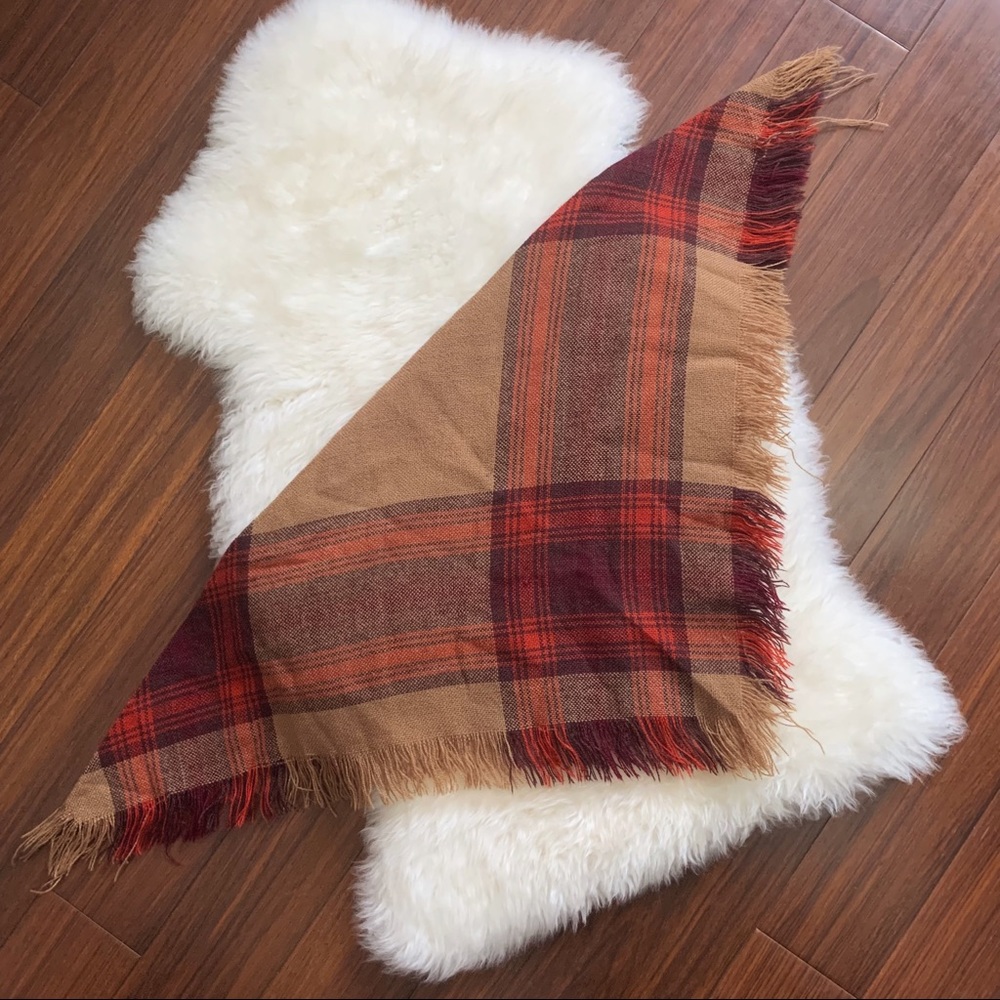 Autumn Leaves Vintage Wool Knit Scarf